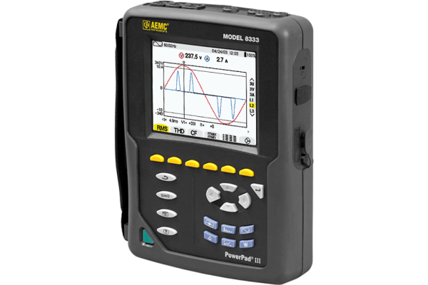 Analisador de Potência Trifásica e Data Logger AEMC PowerPad III 8333