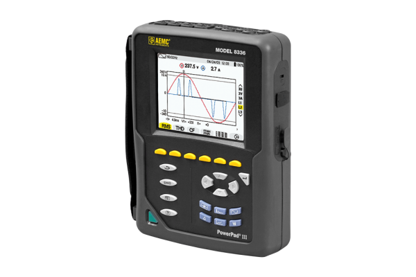 Analisador de Potência Trifásica e Data Logger AEMC PowerPad III 8336